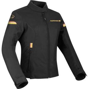 Bering Riva Veste textile de moto dames, noir-orange, taille 44 pour Femmes