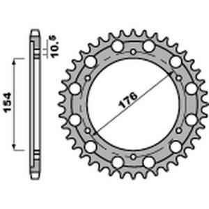PBR Couronne acier standard 4679 - 525, taille 230 mm