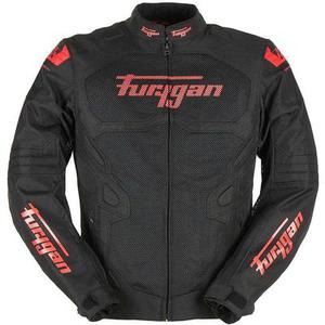 Furygan Atom Vented Evo Veste textile de moto perforée, noir-rouge, taille 2XL