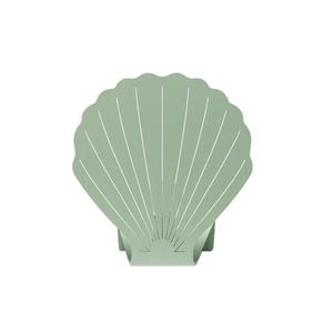 SEASHELL-Applique murale / Lampe à poser en métal découpé forme Coquille avec prise H23cm Vert