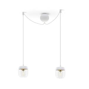 ACORN-Suspension 2 Lumières H16cm + Câbles blancs Blanc