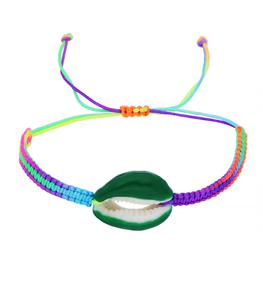 Maison Irem - Femme - Bracelet à coquillage Pino coloré - Vert