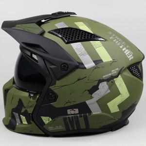 Casque modulable MT Helmets Streetfighter Skull vert mat