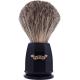 Blaireau de rasage Facette en pur poil gris, Taille 12, manche octogonal noir PLISSON