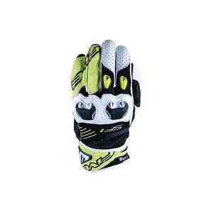 Gants cuir Five SF1 blanc/jaune fluo- M