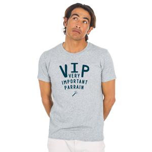 T-shirt Homme - Vip (very Important Parrain) - Gris Chiné - Taille M