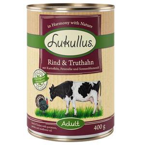 24x400g bœuf, dinde Lukullus - Nourriture pour chien