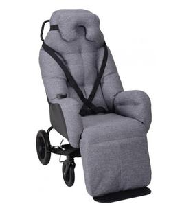 Fauteuil coquille manuel Elysée Gris chiné Taille 8 Cale-tronc gauche et droite Sans tablette
