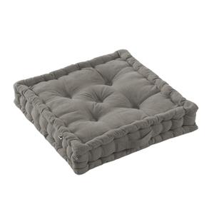 SOPHIE - Coussin de Sol 50x50cm Coton Coloris Granit