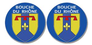 2 badges adhésifs, 13 bouche du Rhône