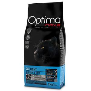 2x8kg Optimanova Light - Croquettes pour chat