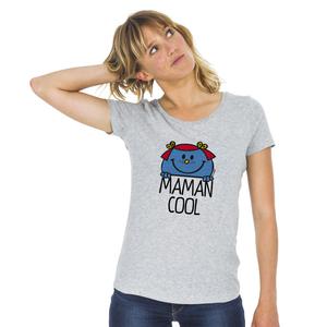 T-shirt Femme - Maman Cool - Gris Chiné - Taille S