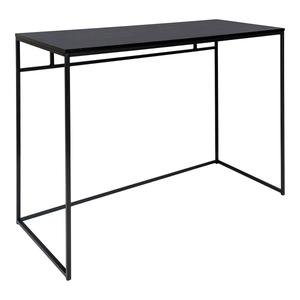 Harald - bureau acier noir et plateau bois noir