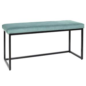 Alessia - banc avec assise velours côtelé bleu canard