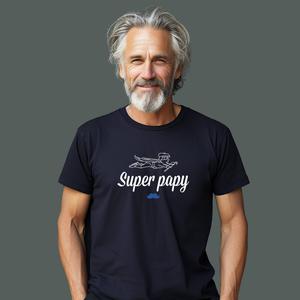 T-shirt Homme - Super Papy - Navy - Taille S