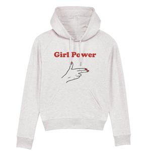 Sweat A Capuche Girl Power Enkr - Blanc Chine - Taille M