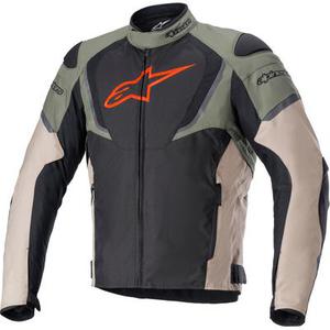 Alpinestars T-Jaws V3 Veste textile de moto imperméable à l'eau, noir-vert, taille 3XL