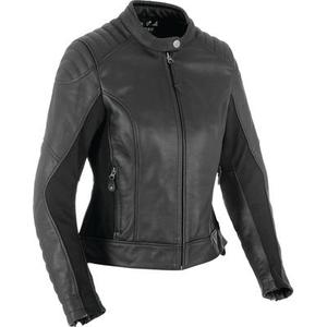 Oxford Beckley Veste en cuir de moto pour dames, noir, taille 3XL pour Femmes
