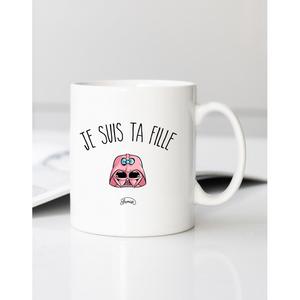 Mug Je Suis Ta Fille - Blanc - Taille TU