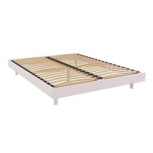 Sommier à lattes 2 places bois Kit France - 140x200 140x200 Blanc