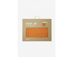 KADOLIS Couverture en Coton Bio - Paros Orange 75 x 100 cm