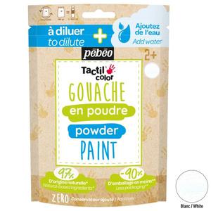 Peinture enfant Gouache en poudre Tactilcolor 100g Blanc Pébéo - Go