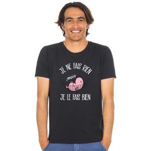 T-shirt Homme - Je Ne Fais Rien Mais Je Le Fais Bien - Noir - Taille L