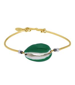 Maison Irem - Femme - Bracelet Pino à arceaux vermeil - Vert