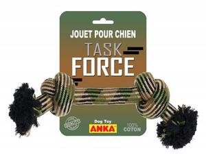 Corde à nœud en coton task force taille l longueur 47 cm