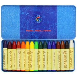 Crayons bâton de cire Stockmar 16 couleurs boîte métal - Crayons Ci