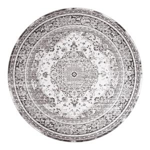 COLABA - Tapis Rond Ø200cm avec Motifs Noirs