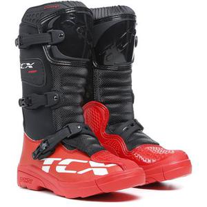TCX Comp Bottes de motocross pour enfants, noir-rouge, taille 39 pour Des gamins