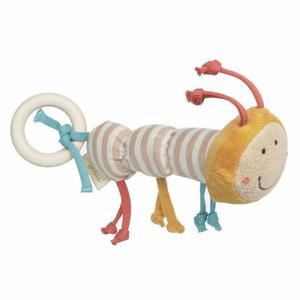 Hochet anneau de dentition Chenille 19 cm Green Sigikid - Doudou bio