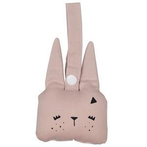 Hochet Fabelab Lapine Vieux Rose 10cm à clipser Coton Bio GOTS - H