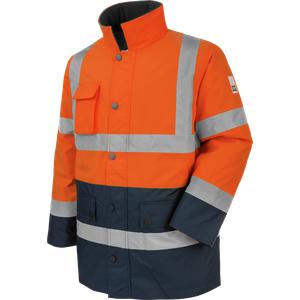 Parka de travail Würth MODYF haute-visibilité LUMEN orange/marine