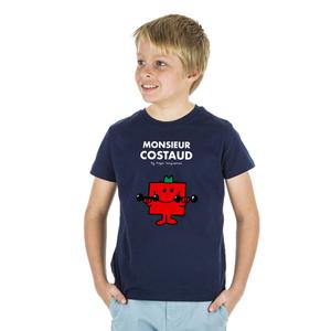 Tshirt Enfant Monsieur Costaud - Navy - Taille 8 ans