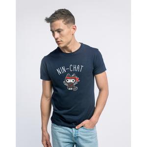 T-shirt Homme - Nin Chat - Navy - Taille L