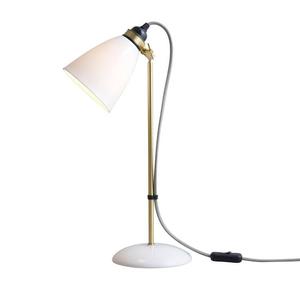 HECTOR 30-Lampe à poser orientable en laiton et porcelaine H40cm Doré