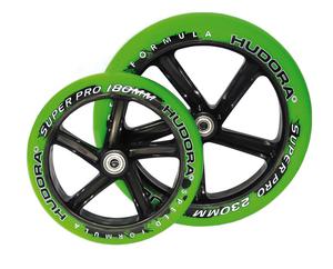 Roue trottinette Hudora BigWheel Bold 230 mm Noir/Vert (paire)