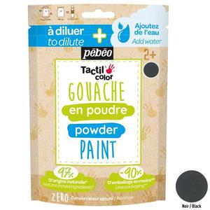 Peinture enfant Gouache en poudre Tactilcolor 100g Noir Pébéo - Go