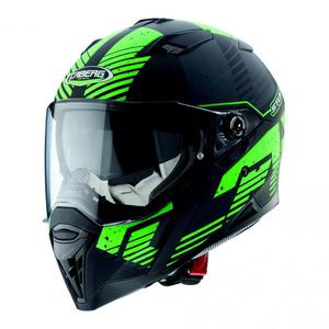 Casque intأ gral Caberg STUNT BLIZZARD mat noir/vert fluo- XL