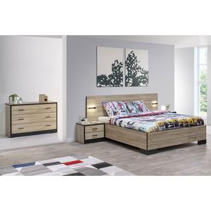 ELEOS - Chambre Complète 140x200cm avec Armoire 245cm