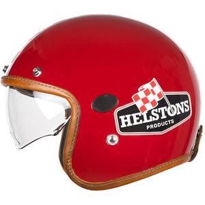 Helstons Flag Carbon Casque jet, rouge, taille L