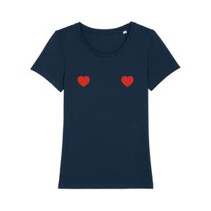 T-shirt Femme - Coeurboobs - Navy - Taille XL