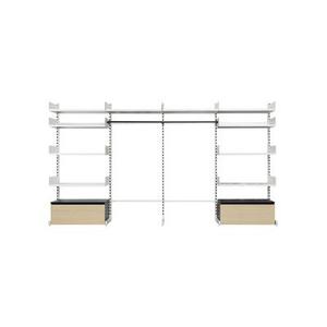 Dressing ouvert modulable en métal blanc & autoportant