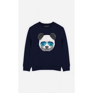 Sweat Enfant Panda Sunglasses - Navy - Taille 12 ans