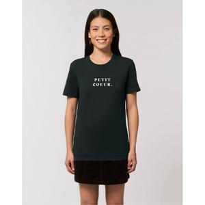 T-shirt Femme - Petit Coeur Rose Waf - Noir - Taille M