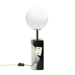 TOILETPAPER-Lampe à poser Porcelaine et Verre H70cm Blanc
