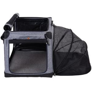 Niche pliable Pet Home - taille M : L 50,5 x P 76 x H 48 cm - gris