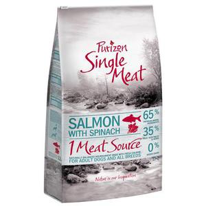 12kg Purizon Single Meat Adult saumon, épinards sans céréales - Croquettes pour chien
